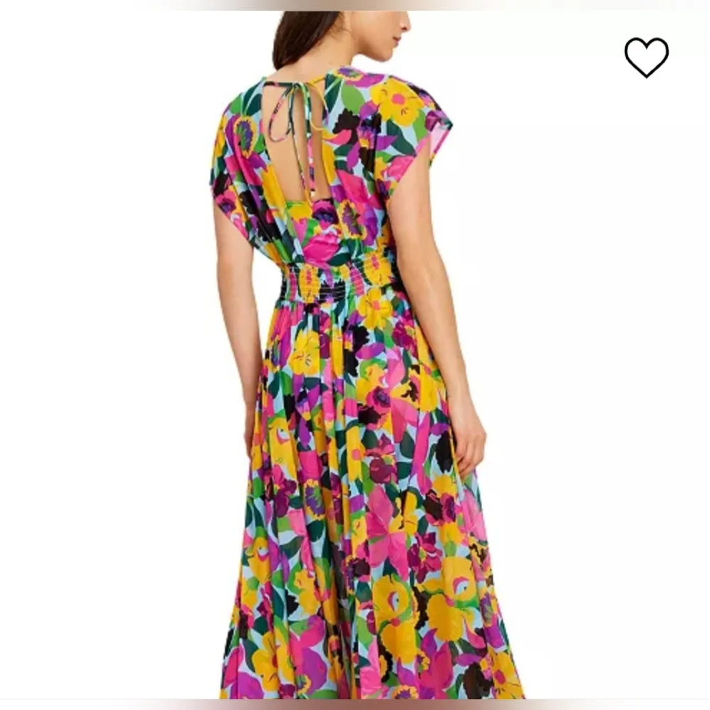 Kate Spade New York Orchid Bloom Maxi Cover  Up Maxi Dress - Picture 3 of 15